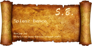 Spiesz Bence névjegykártya