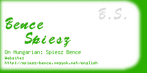 bence spiesz business card